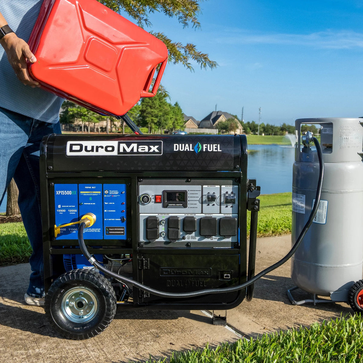 DuroMax XP10000HX Portable Generator, 30" x 29", 120/240V - photo 4