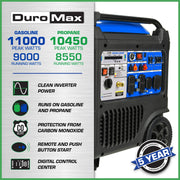 DuroMax Inverter Generator, 25" x 26 3/16", 120-240V - photo 2