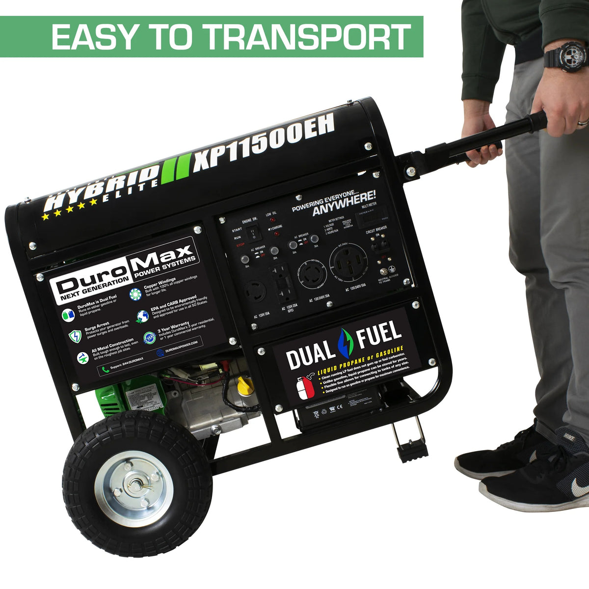 DuroMax XP11500EH Generator, 30" Wide, 120/240V - photo 4