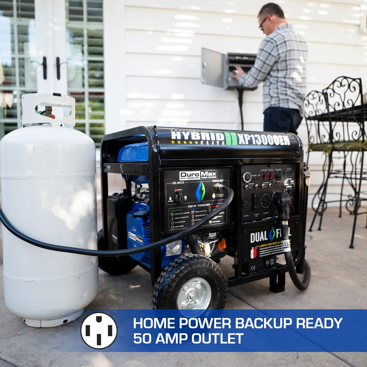 DuroMax XP13000EH Generator, 40" Wide, 120/240V - photo 3