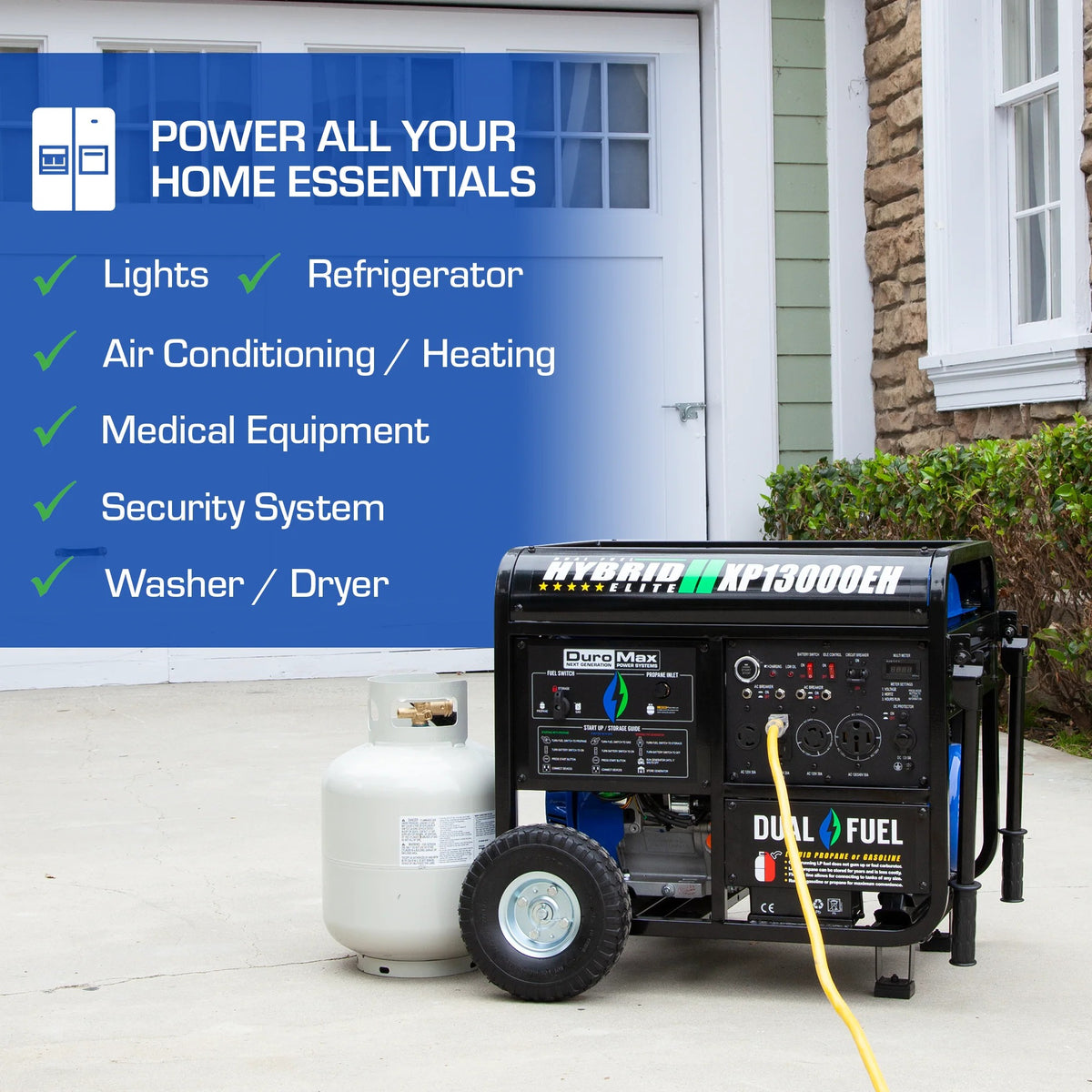DuroMax XP13000EH Generator, 40" Wide, 120/240V - photo 5