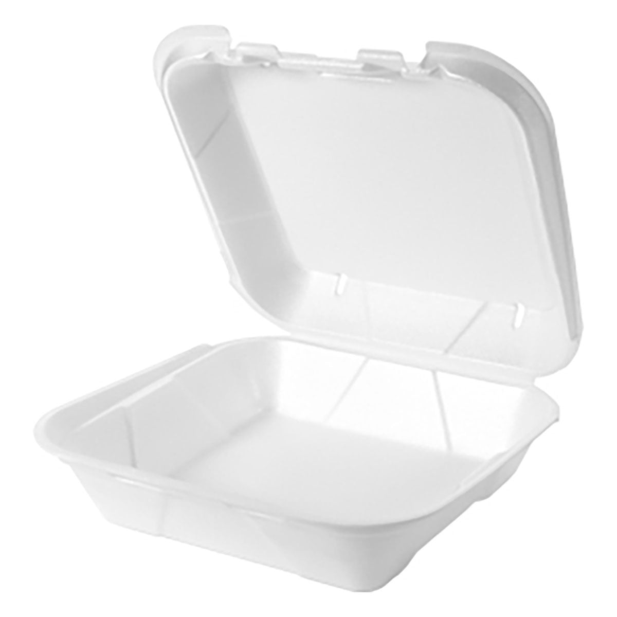 Genpak Snap-It Hinged Container, White - 9 1/4"