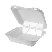Genpak Snap-It Hinged Container, White - 8 1/4"
