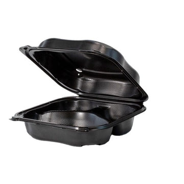Genpak CLX203---3L Polypropylene Container, 8 5/16" x 8 3/8", Black, 150/Case - Default Title