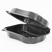 Genpak Polypropylene Container, 2 7/8" High, Black - 9 5/16"