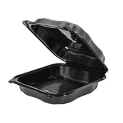 Genpak Polypropylene Container, 2 7/8" High, Black - 9 1/4"