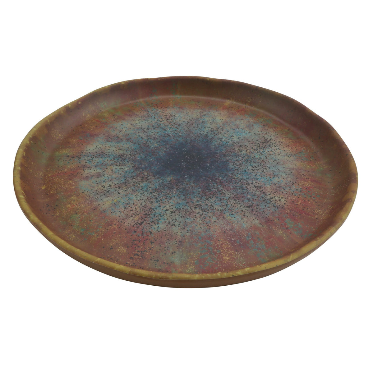 cheforward 21141 Savor Melamine Plate, 10" Diameter, 12/Case - Clay Azul Iris