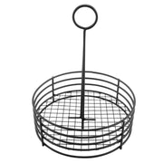 G.E.T. Enterprises Clipper Mill by G.E.T. Condiment Caddy, 7 1/2" Diameter, 12/Case - Black Teflon-Coated Iron Card Holder