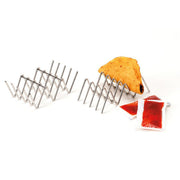 G.E.T. Enterprises Stainless Steel Taco Holder, Silver - 4"