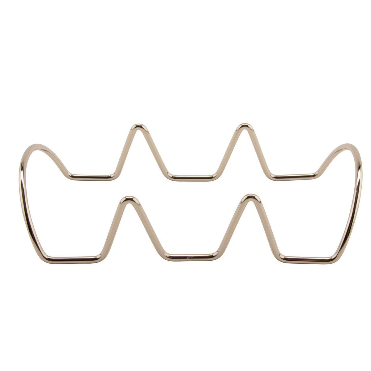 G.E.T. Enterprises Stainless Steel Taco Holder, Half Size, Silver - 6 3/4"