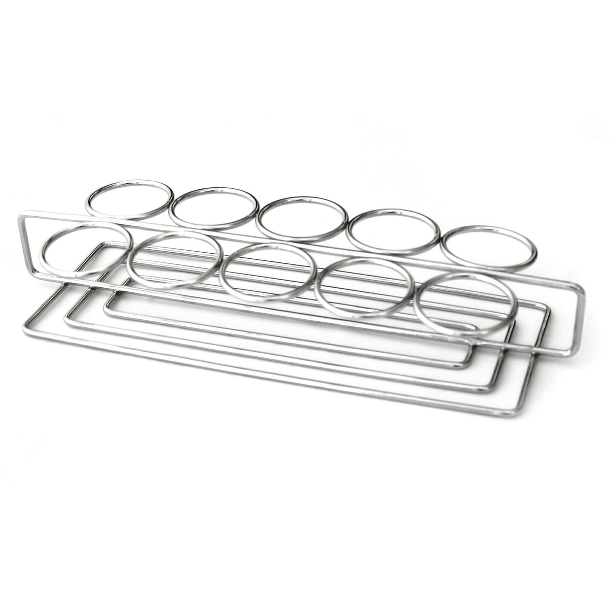 G.E.T. Enterprises 4-82010 Stainless Steel Dessert Caddy, 3 1/4" x 11 3/4", Silver - Default Title