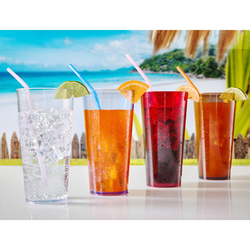 G.E.T. Enterprises 6695-1-CL GET Pebbled Plastic Tumbler, 9.5 oz., Clear, 72/Case - Default Title