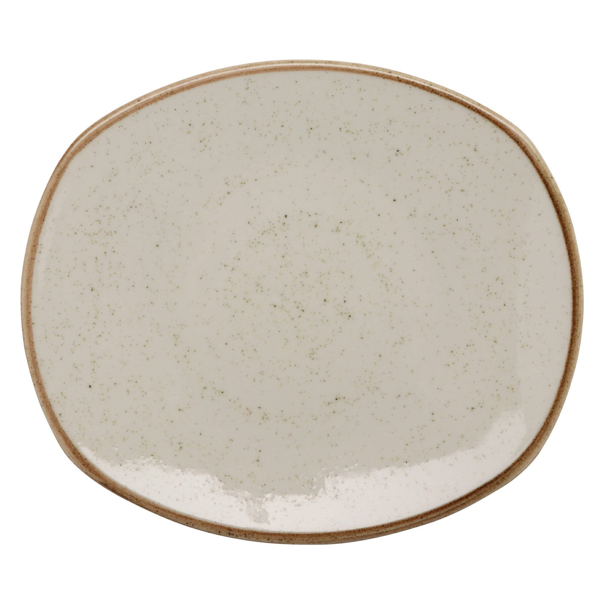 Corona by GET Enterprises Artisan Porcelain Plate, 10" Long, 12/Case - Beige