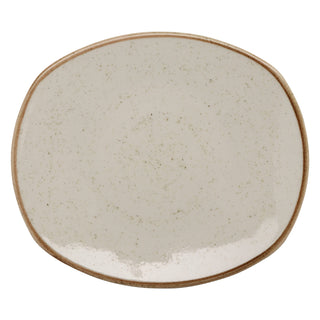 Corona by GET Enterprises Artisan Porcelain Plate, 10" Long, 12/Case - Beige