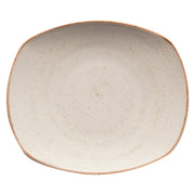 Corona by GET Enterprises Artisan Porcelain Plate, 12" Long, 12/Case - Beige