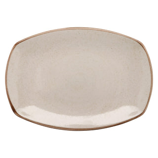 Corona by GET Enterprises PP1605727906 Artisan Porcelain Platter, 9 11/16" x 13 3/4", Beige, 6/Case - Default Title