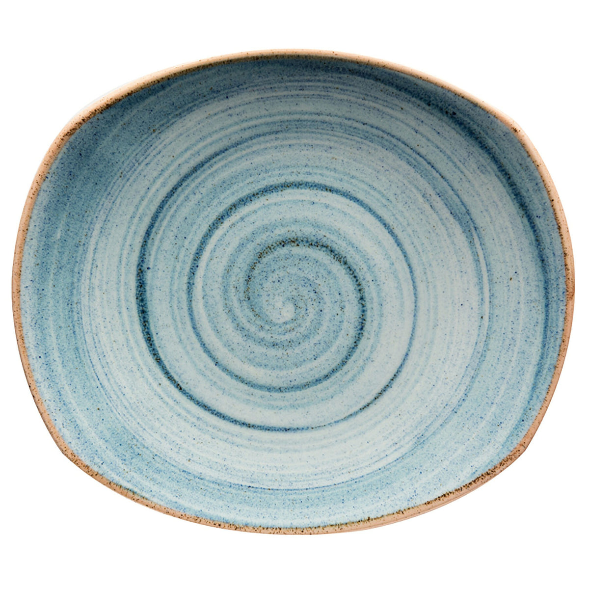 Corona by GET Enterprises Artisan Porcelain Plate, 7 1/2" Long, 24/Case - Blue