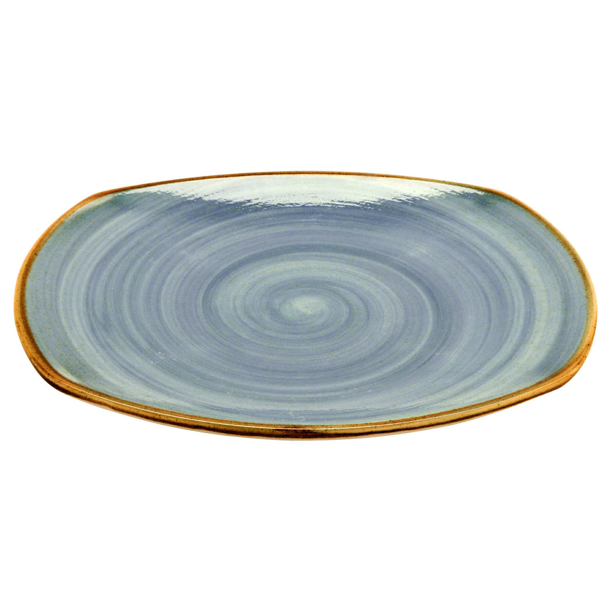 Corona by GET Enterprises Artisan Porcelain Plate, 12" Long, 12/Case - Blue