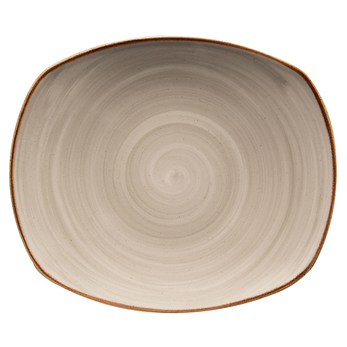 Corona by GET Enterprises Artisan Porcelain Plate, 7 1/2" Long, 24/Case - Gray