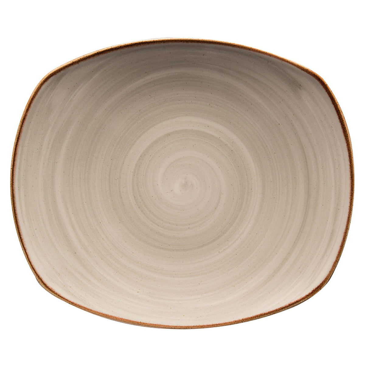 Corona by GET Enterprises Artisan Porcelain Plate, 10" Long, 12/Case - Gray