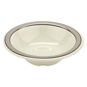 G.E.T. Enterprises B-127 GET Diamond Mardi Gras Melamine Bowl, 12 oz., 24/Case - Diamond Cambridge Ivory Dark Rim