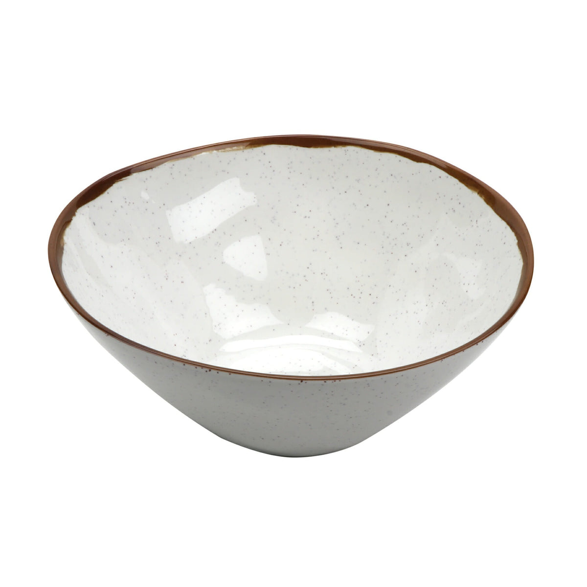 G.E.T. Enterprises GET Rustic Mill Melamine Bowl, White - 4 qt.