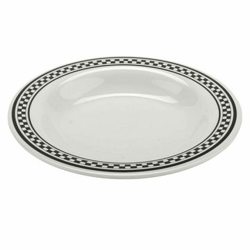 G.E.T. Enterprises B-139 GET Diamond Barcelona Melamine Bowl, 13 oz., 24/Case - Black White