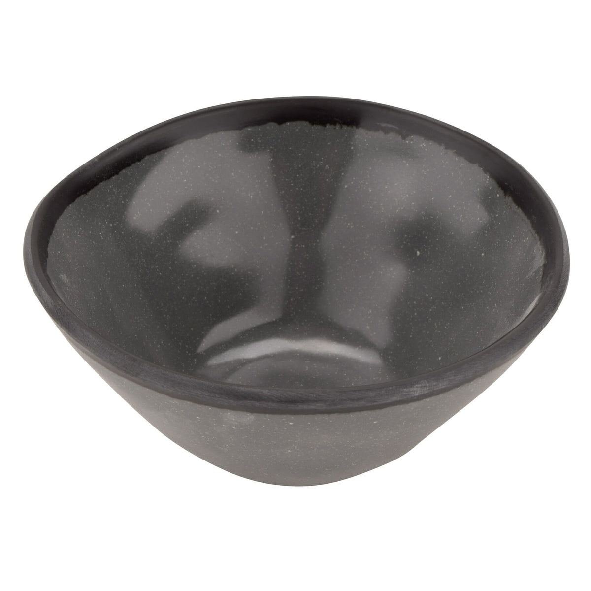 G.E.T. Enterprises B-80 GET Pottery Market Matte Melamine Soup Bowl, 8 oz., 24/Case - Speckled Gray