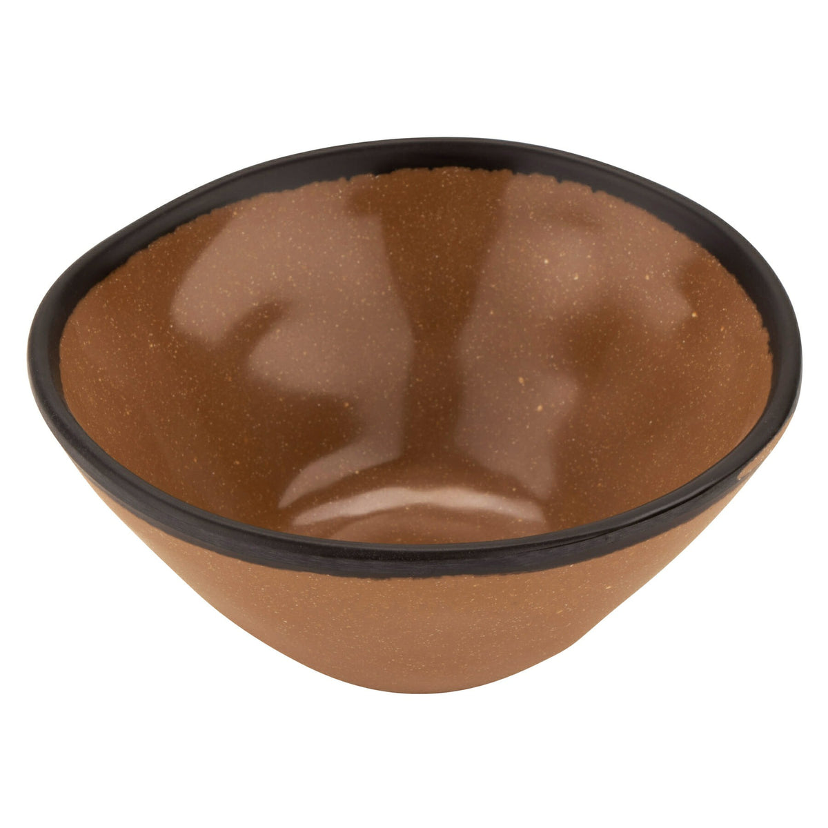 G.E.T. Enterprises B-80 GET Pottery Market Matte Melamine Soup Bowl, 8 oz., 24/Case - Speckled Brown