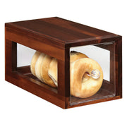 G.E.T. Enterprises BB-SQ-7 Bread Box, 6" x 12 1/4", Brown - Walnut