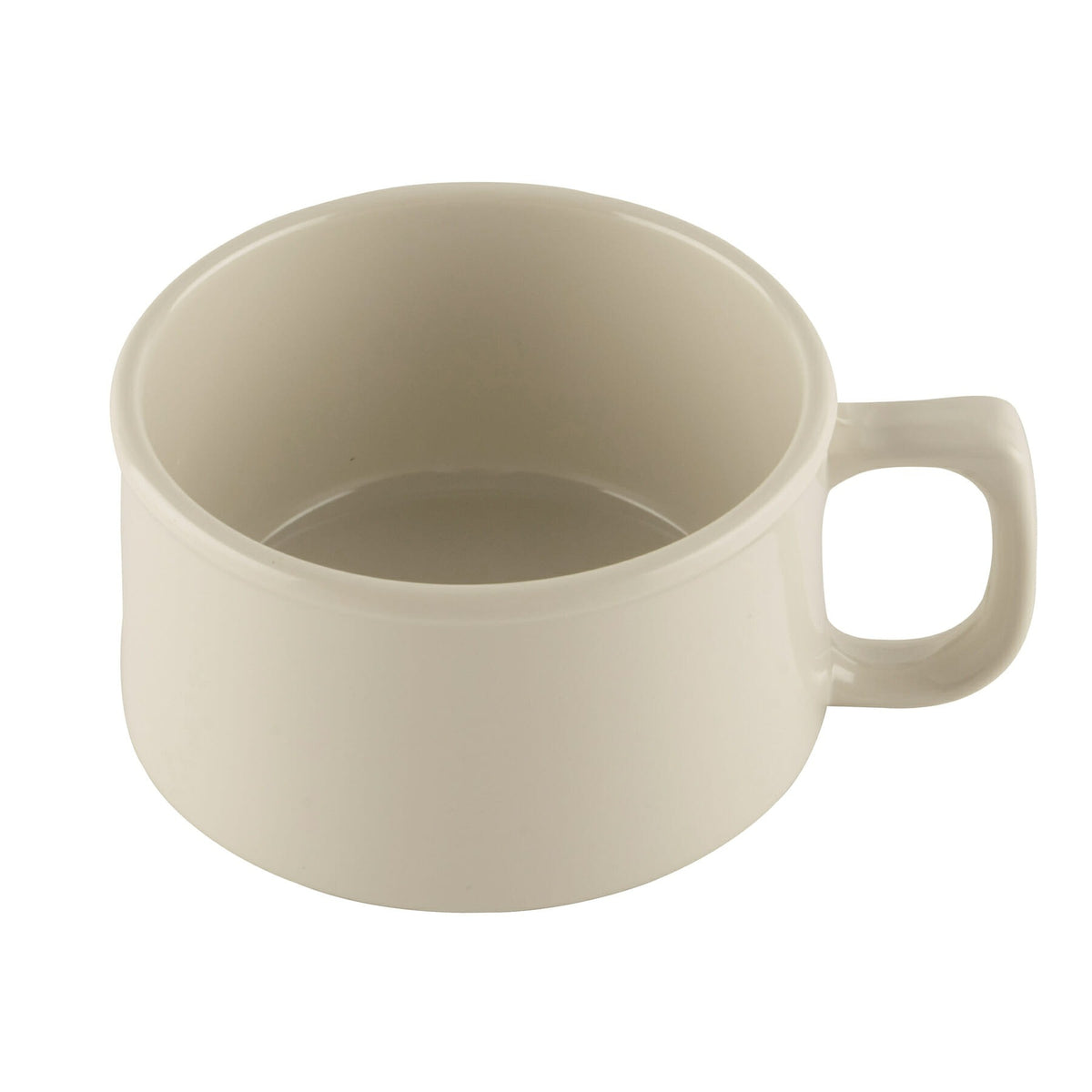 G.E.T. Enterprises BF-080 GET Black Elegance Melamine Mug, 11 oz., 24/Case - Ivory / Glossy