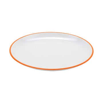 G.E.T. Enterprises BF-1050-TG GET Settlement Oasis Melamine Plate, 10 1/2" Diameter, White, 12/Case - Default Title