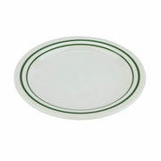 G.E.T. Enterprises BF-700 GET Emerald Melamine Plate, 7 1/4" Diameter, 24/Case - Emerald Ivory Green Striped Rim