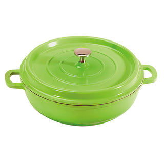 G.E.T. Enterprises CA-007-O/BK Cast Aluminum Dutch Oven, 6.5 qt., Orange - Default Title