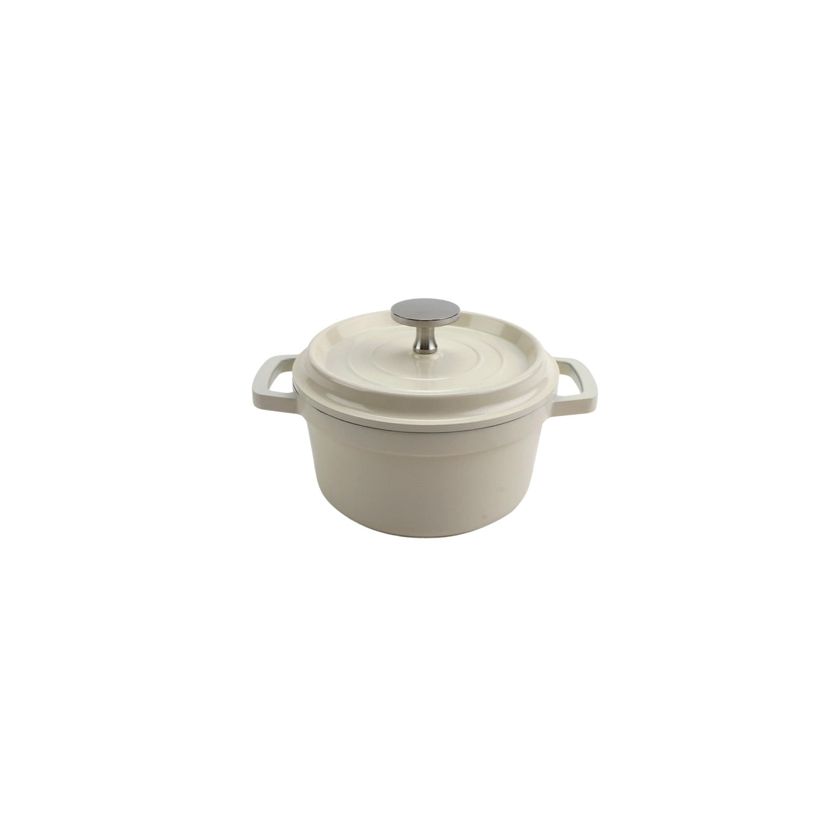 G.E.T. Enterprises CA-013 GET Heiss Cast Aluminum Dutch Oven, 0.75 qt. - White