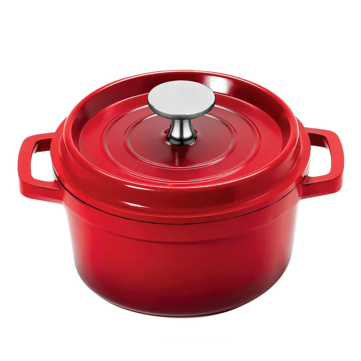 G.E.T. Enterprises CA-013 GET Heiss Cast Aluminum Dutch Oven, 0.75 qt. - Red