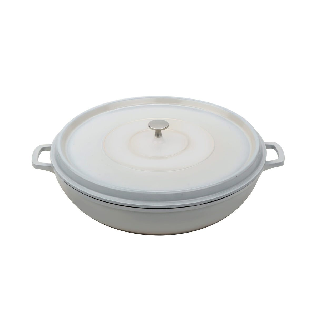G.E.T. Enterprises CA-015 Cast Aluminum Paella Pan, 7.5 qt. - White