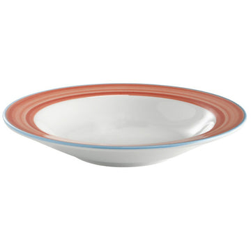 Corona by GET Enterprises Calypso Porcelain Soup Bowl, 9.7 oz., 24/Case - Blue Bright White Orange White