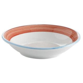 Corona by GET Enterprises Calypso Porcelain Bowl, 10 oz., 24/Case - Blue Bright White Orange White