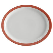 Corona by GET Enterprises Calypso Porcelain Platter, 11" x 13", 12/Case - Blue White