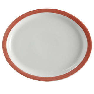 Corona by GET Enterprises Calypso Porcelain Platter, 11" x 13", 12/Case - Blue White