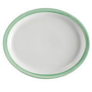 Corona by GET Enterprises Calypso Porcelain Platter, 11" x 13", 12/Case - Green Yellow