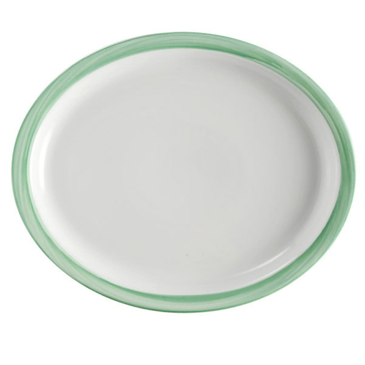 Corona by GET Enterprises Calypso Porcelain Platter, 11" x 13", 12/Case - Green Yellow