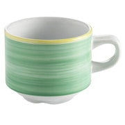 Corona by GET Enterprises Calypso Porcelain Tea Cup, 8.1 oz., 24/Case - Green Yellow