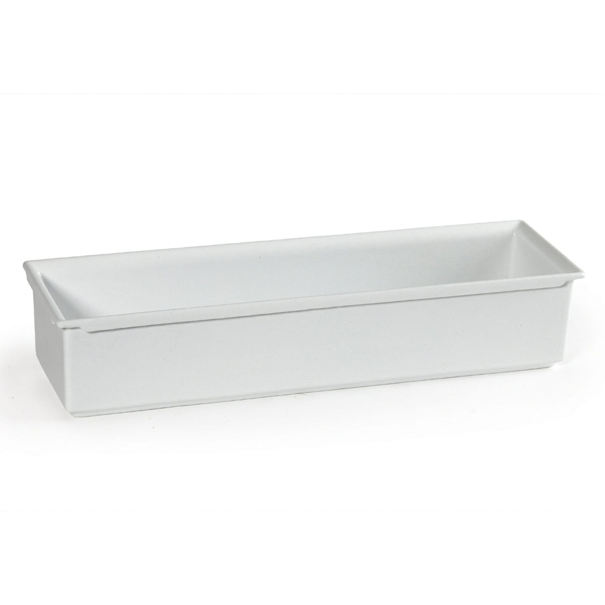 G.E.T. Enterprises CIH1 Cast Aluminum Food Pan, 1/2 Size Long, White - 5.5 qt.