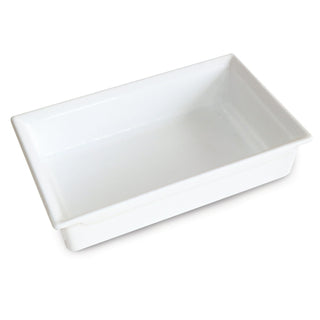 G.E.T. Enterprises CIH1 Cast Aluminum Food Pan, 1/4 Size, White - 1.75 qt.