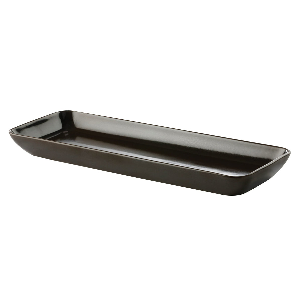 Corona by GET Enterprises PP1942497712 Cosmos Porcelain Platter, 5 1/2" x 14 3/16", Brown, 12/Case - Default Title