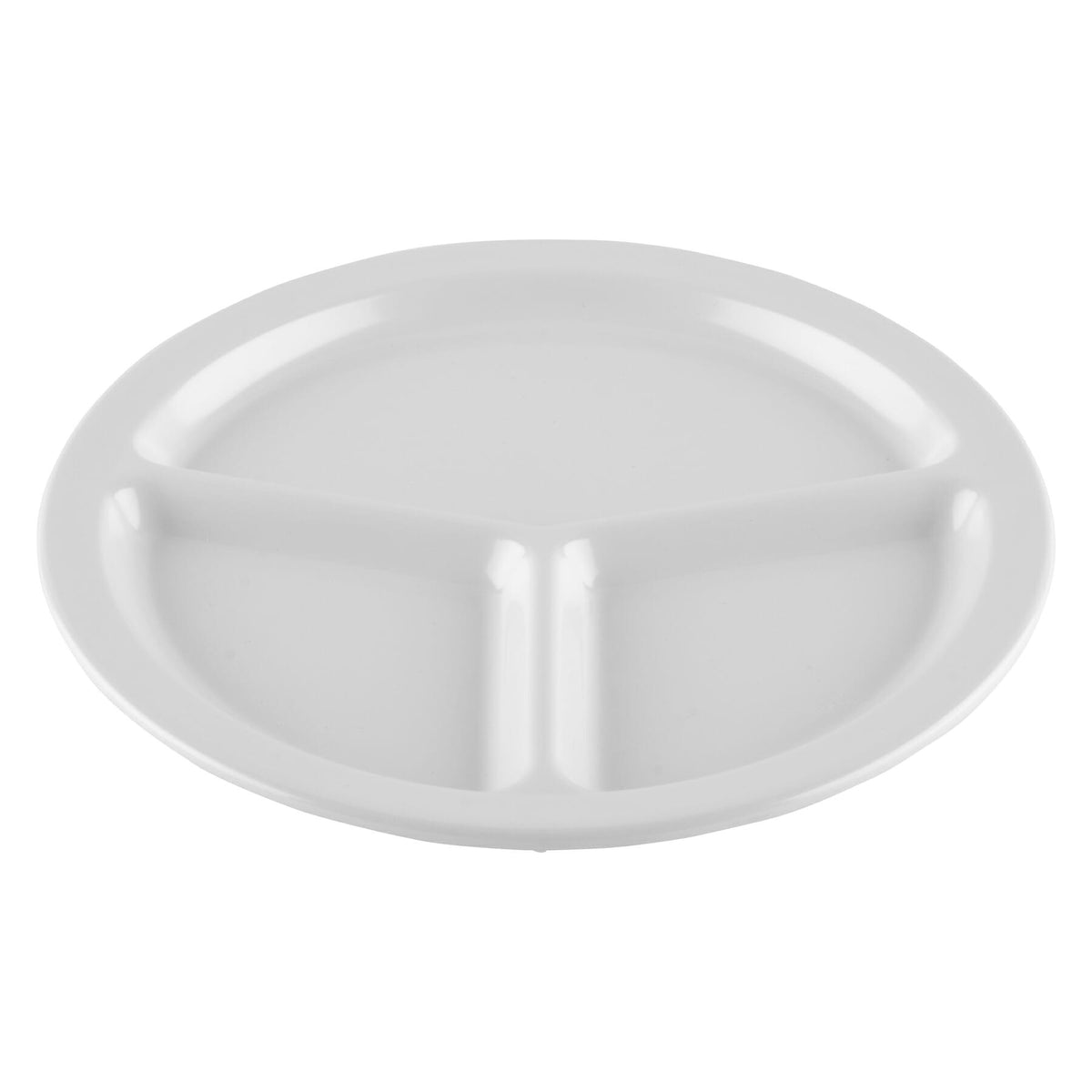 G.E.T. Enterprises CP-533-W GET SuperMel White Melamine Plate, 10" Diameter, 12/Case - Default Title