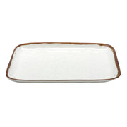 G.E.T. Enterprises GET Rustic Mill Melamine Platter, White - 12 3/4"