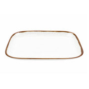 G.E.T. Enterprises GET Rustic Mill Melamine Platter, White - 14"